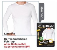 HERREN UNTERHEMD WARM IN WEISS