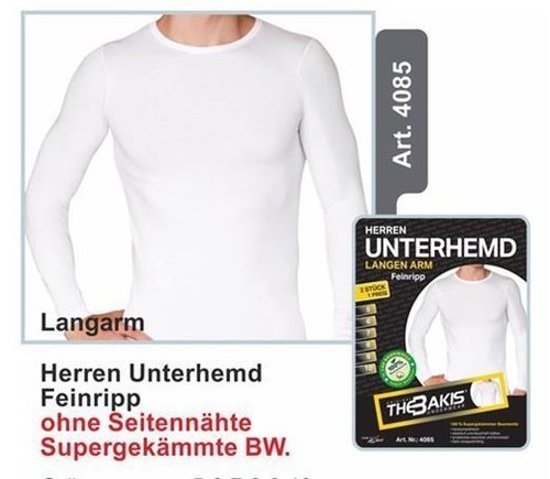 Herren unterhemd warm - in, weiss