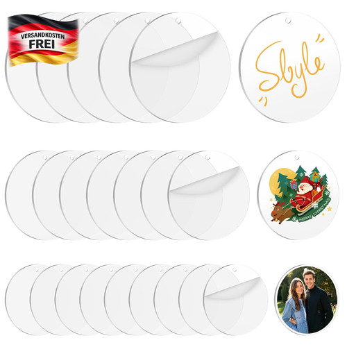 Runde acrylscheiben set mit - runde,