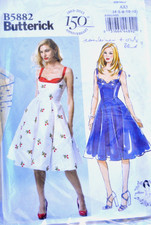 Schnittmuster Butterick B 5882 Kleid  Gr. 4 - 12 Sommerkleid
