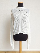 Weiße Häkel Strick Pulli Bluse von Zara, Gr. M (NEU)