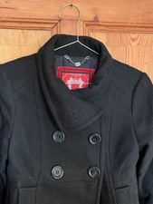 EDC Esprit Jacke/Kurzmantel Gr.M Schwarz mit Wolle Wollmantel 2Taschen