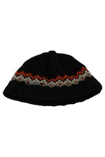 F.LLI CAMPAGNOLO Mütze Kinder XS Schwarz Wolle Polyacryl Strickmuster