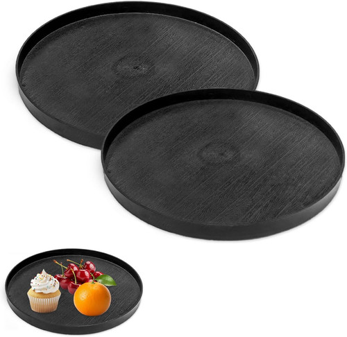 Deko tablett rund mit 3 - tablett,