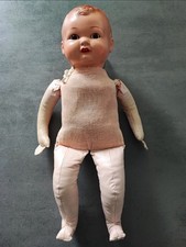 Antike Zelluloidkopf  Babypuppe Schutzmarke Herz P-36 36 cm 
