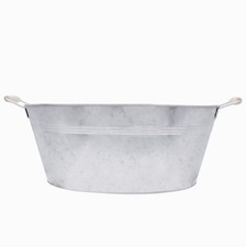 Verzinkte Wanne Schale zum Bepflanzen Garten Deko Draußen Miniteich Balkon Deko