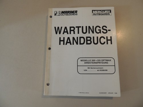 1998 werkstatthandbuch mariner - werkstatthandbuch,