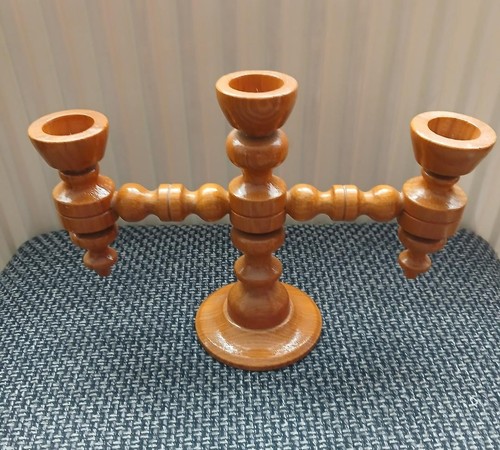 Holz kerzenständer leuchter - holz, 3
