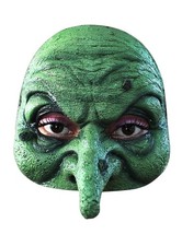 Grüne hexenmaske halloween - hexenmaske,