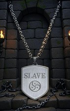 BDSM Fetisch Biker Halsschmuck Halskette + Anhänger SLAVE, MASTER, TRISKELE