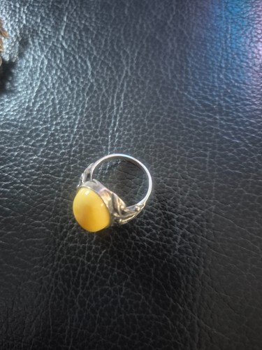 Silberring mit butterscotch - silberring,