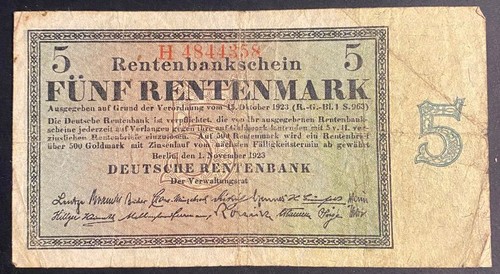 Rentenmark 1923 deu - ,