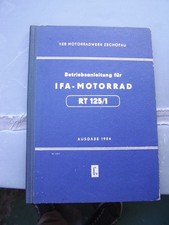 Betriebsanleitung für IFA-Motorrad RT 125/1  VEB Motorradwerk Zschopau DDR