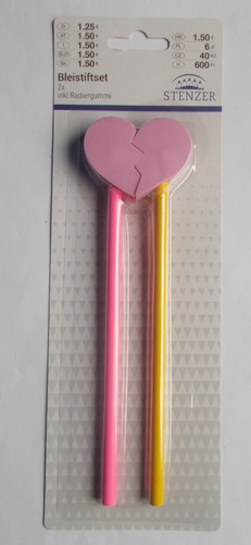 Bleistifte rosa gelb mit - bleistifte,