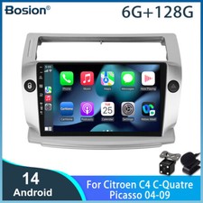 9'' Autoradio Für Citroen C4 C-Quatre Picasso Android 14 GPS NAVI 6+128G CarPlay
