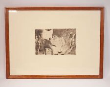 Rarität frühe original Radierung Alexander Eckener SHW Hochofen 1917 Abtsgmünd