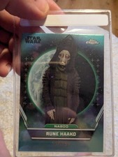 2024 Topps Chrome Star Wars Rune Haako Aqua Pulsar Refractor #98 104/199