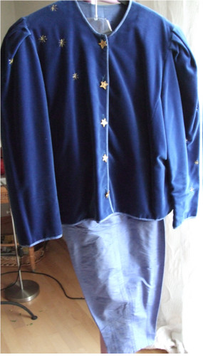Samtjacke und seidenhose - samtjacke,