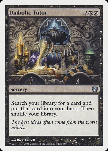 Diabolic tutor demonic - diabolic, (ex/nm)