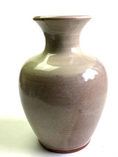 Vase Karl Jüttner Saalfelder Gruppe Studiokeramik Ochsenblut 20 cm