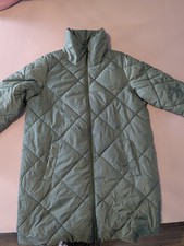 ? Damen Steppmantel / Übergangsjacke – Olivgrün, Größe 42–44 (M/L) ?