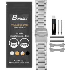 20mm Curved Steel Metal Watch