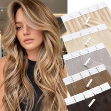 Invisible Remy Tape In Extensions Echthaar Haarverlangerung DICK Glatt Skin Weft