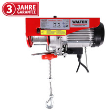 WALTER Seilhebezug Seilwinde max. 600kg bei 12m, elektrischer Flaschenzug 1200W