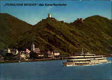 Rhein Schiff Rhine Ship Dampfer bei Kamp Bornhofen, Burgen "Feindliche Brüder"