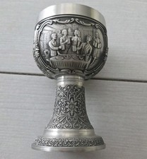 alter Zinnbecher Pokal SKS design 95% Zinn Becher Trinkgefäß Wein