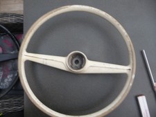 Omnibus-Lenkrad, Oldtimer, gebraucht, elfenbeinfarben, Gebrauchsspuren