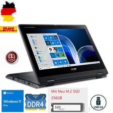 Acer TravelMate Spin B3 Convertible Notebook 11 Zoll  4GBDDR4,Neu M.2 SSD 256GB