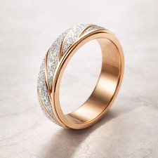 Drehbarer ring rosegold gold - ring,