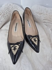 Manolo Blahnik original Pumps London schwarz /beige 37