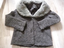 Jacke/ Bouclejacke v. Dennis Basso mit Webpelzkragen**Größe M