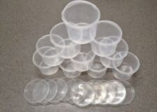 10 x 3 L Eimer mit Deckel Kunststoffeimer mit Henkel in transparent, klarsicht