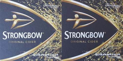 Bierdeckel strongbow orginal - bierdeckel,