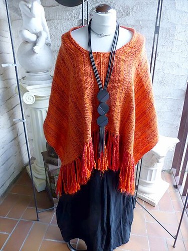 4290kl poncho orange - poncho,