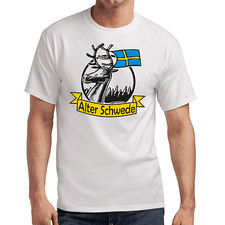Alter Schwede Schweden Elch Sprüche Geschenk Lustig Spaß Comedy Fun T-Shirt