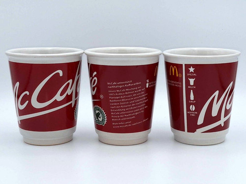 Rote mcdonalds mccafe - 3x,