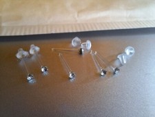 Erstohrstecker Kunststoff Plastik Entzündungsfrei Hypoallergene Ohrringe 3 Set 