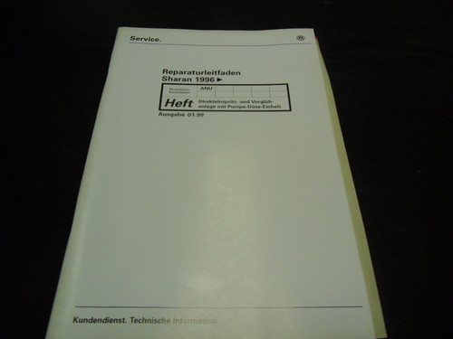 Werkstatthandbuch sharan - werkstatthandbuch,