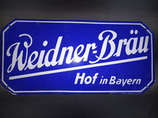 Weidner Brauerei Hof emailschild
