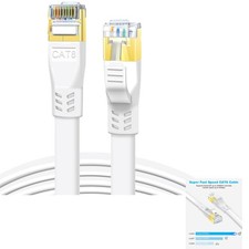 CAT 8 Kabel, LAN Kabel 10m, Gigabit, Highspeed, Flach, Ethernet, Netzwerkkabel