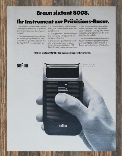Braun sixtant 8008 reklame - sixtant,
