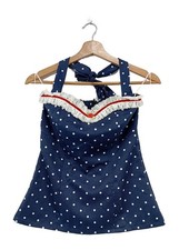 KüSTENLUDER A-Linien Top Damen Top Gr. DE 38 blau Casual-Look