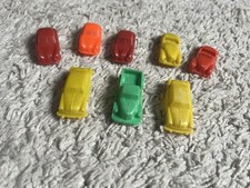 Groschenautos, Plastik Modell Autos, Konvolut, Vintage, 5 Stück, 5 cm