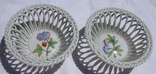 Herend porzellan flechtkorb - 2x,