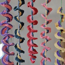 5x Windspiel, Mobile, Spirale, gehäkelt, handmade