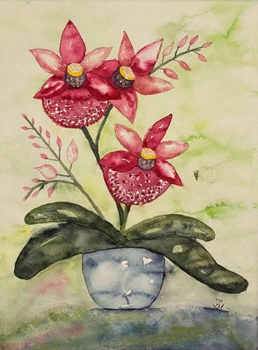 Orchidee original aquarell - original,
